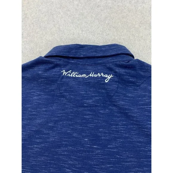NEW William Murray Cotton Blend Short Sleeve Golf Polo Shirt (Men's Medium) Blue